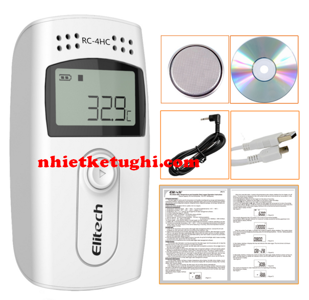 Nhiệt Kế  Ẩm Kế Tự Ghi Elitech RC-4HC